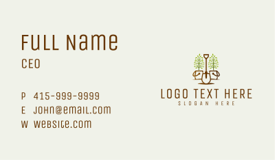 Potted Plant Garden Shovel Business Card Image Preview