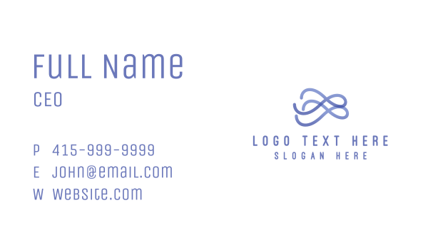 Abstract Infinity Loop Business Card Design Image Preview