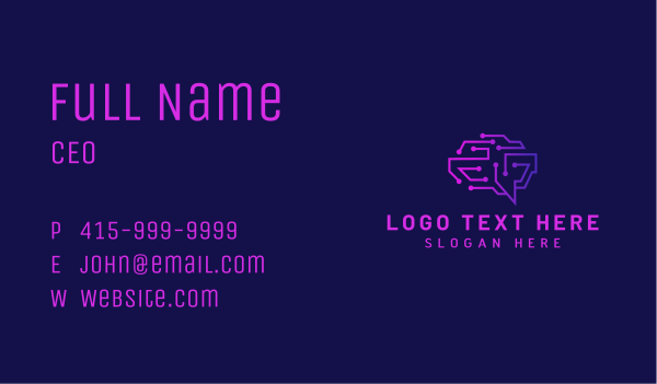 Memory Mind Tech Business Card Design Image Preview