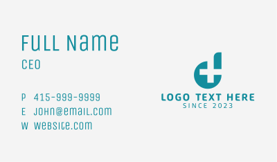  Medical Cross Letter D  Business Card Image Preview