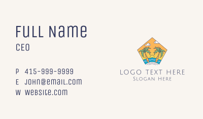 Beach Palm Island Business Card Image Preview