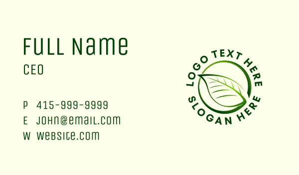 Organic Wellness Herb Business Card Design Image Preview