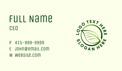 Organic Wellness Herb Business Card Image Preview