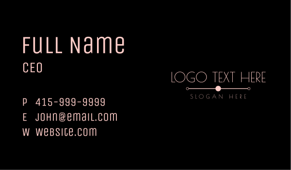 Premium Line Wordmark Business Card Design Image Preview