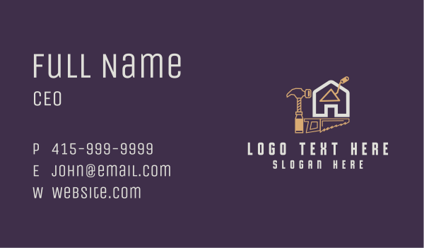 Renovation House Tools Business Card Design Image Preview
