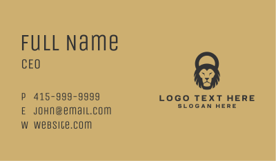 Black Lion Kettlebell Business Card Image Preview