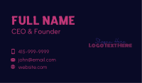 Neon DJ Wordmark Business Card Image Preview