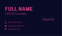 Neon DJ Wordmark Business Card Image Preview