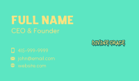 Mural Street Art Wordmark Business Card Design