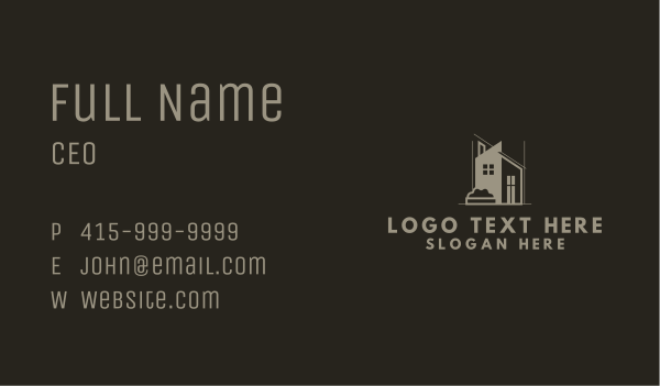Modern Housing Architecture Business Card Design Image Preview