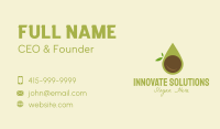 Organic Avocado Droplet Business Card Image Preview