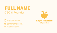 Yellow Lemon Juice Business Card Image Preview