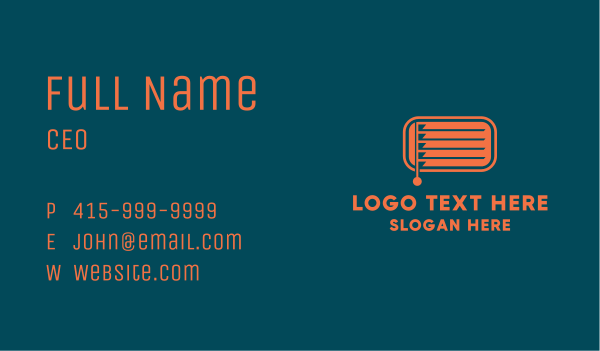Rectangle Window Blinds Business Card Design Image Preview