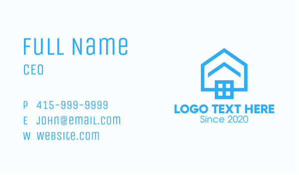 Blue Housing Property Business Card Design Image Preview