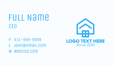 Blue Housing Property Business Card Image Preview