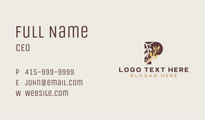 Organic Wheat Grain Business Card Image Preview