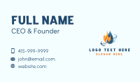 Flame Snowflake Droplet  Business Card Image Preview