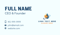 Flame Snowflake Droplet  Business Card Preview