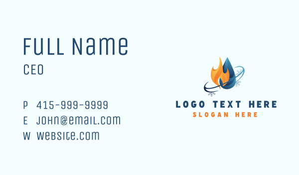 Flame Snowflake Droplet  Business Card Design Image Preview