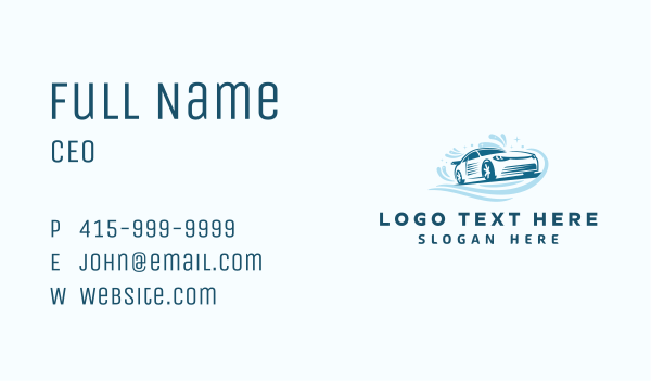 Water Car Cleaning Business Card Design Image Preview