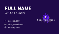 Pixelated Planet Arcade Business Card Preview