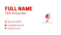 Red Realty Letter J Business Card Image Preview