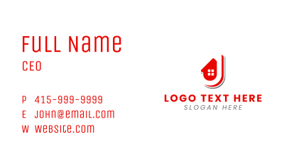 Red Realty Letter J Business Card Image Preview
