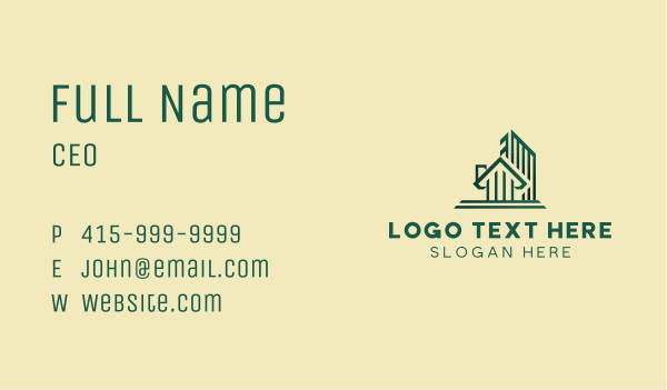Residential House Building Business Card Design Image Preview