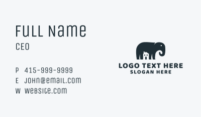 Elephant House Real Estate Business Card Image Preview
