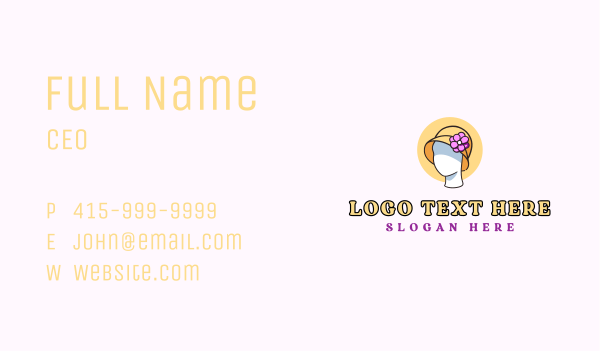 Cloche Hat Mannequin Business Card Design Image Preview