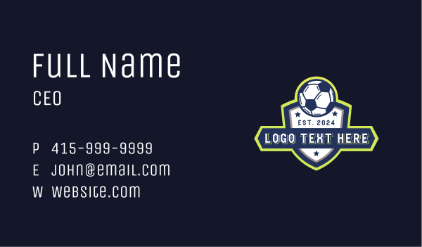 Soccer Ball Sports League Business Card Design Image Preview
