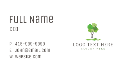 Tree Nature Landscaping Business Card Image Preview