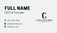 Classic Style Letter C  Business Card Image Preview