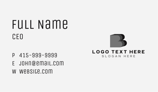 Creative Digital Firm Letter B Business Card Design Image Preview