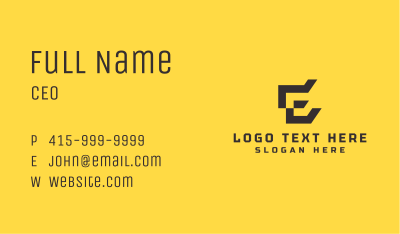 Abstract Letter E Bars Business Card Image Preview