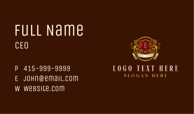 High End Lion Crest Business Card Image Preview