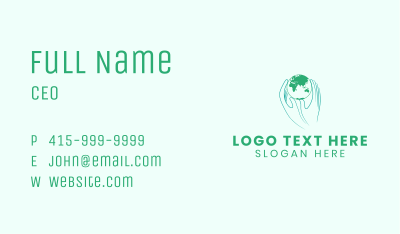 Green Hands Earth Business Card Image Preview