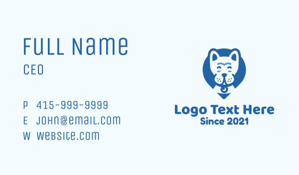 Dog Location Pin Business Card Design Image Preview