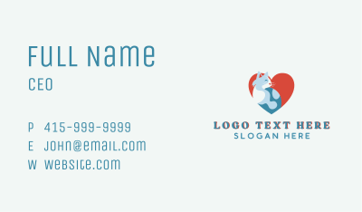 Heart Feline Veterinary Clinic Business Card Image Preview