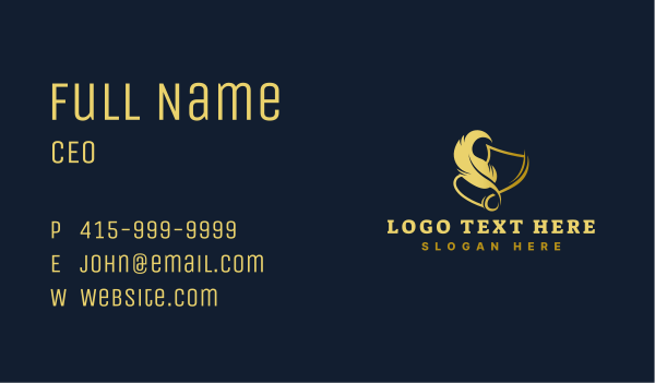 Publishing Writing Quill Business Card Design Image Preview
