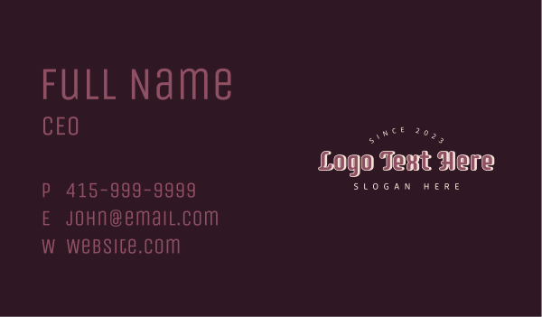 Generic Vintage Startup Business Card Design Image Preview