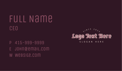 Generic Vintage Startup Business Card Image Preview