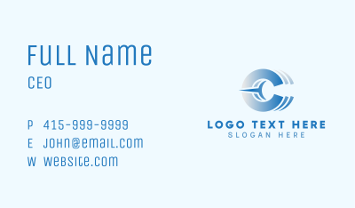 Gauge Measure Letter C Business Card Image Preview