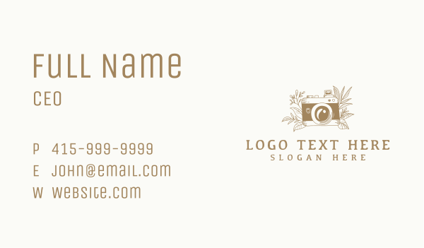 Vintage Film Camera Business Card Design Image Preview