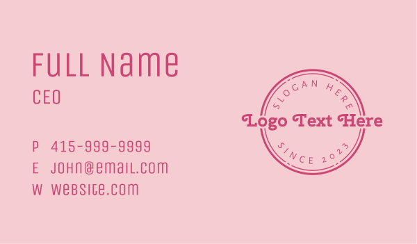 Feminine Boutique Brand Business Card Design Image Preview