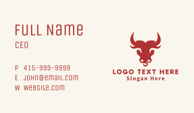 Red Bull Farm Business Card Image Preview