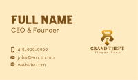 Gold Shield Crown Letter R Business Card Image Preview
