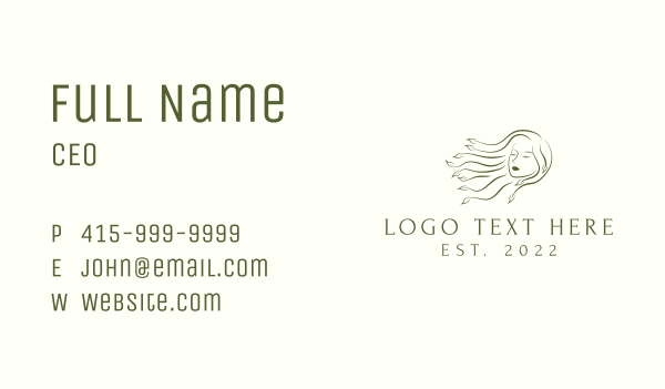 Eco Hair Salon Business Card Design Image Preview