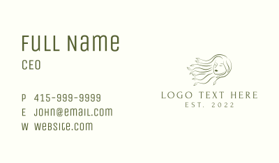 Eco Hair Salon Business Card Image Preview