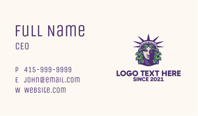 Statue of Liberty Medusa  Business Card Image Preview